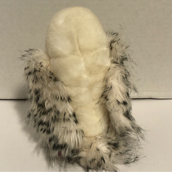 Douglas Spotted Snowy Owl Realistic Educational Fluffy Stuffed Animal Plush - Picture 3 of 4